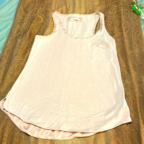 PURE-GOOD anthropologie active tank top sz small light pink - Picture 1 of 6